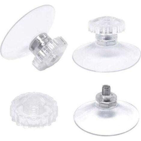 lot de 30 Ventouses avec Filetage et écrous moletés diamètre 45 mm, Transparentes, pour Voiture, Camping, vitre, Pare-Soleil (1/5)