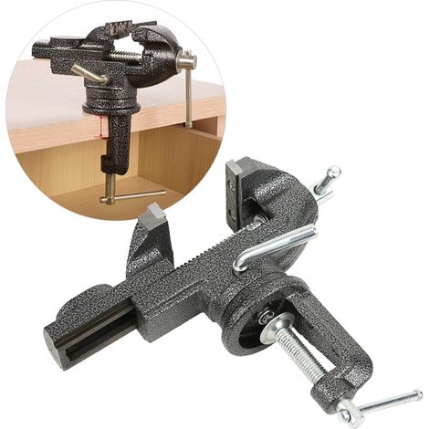 Étau d'établi 80 mm, rotation à 360°, mini-pince en fonte, équipement d'atelier (1/5)