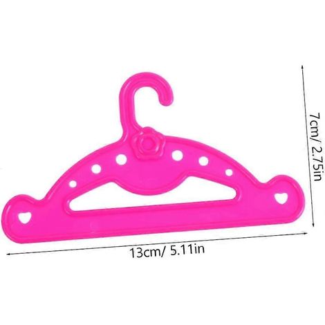 Ensemble de 10 cintres pour vêtements de poupée, compact et peu encombrant, compatible avec les vêtements de poupée, peut être utilisé pour les loisirs créatifs et les garde-robes miniatures. (1/4)