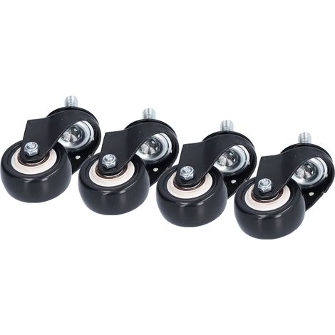 4 Roues Fixes Industrielles pour Meubles Lourds et Équipements - Jeu de 4 Roulettes Solides Grande Capacité