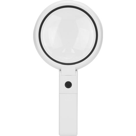 Lot 3,5x/10x Loupe de Lecture Portable Pliable avec LED, Verre de Grossissement Main, Éclairage Intégré, Idéal pour Lecture, Travaux Précision, Outil Compact (1/5)