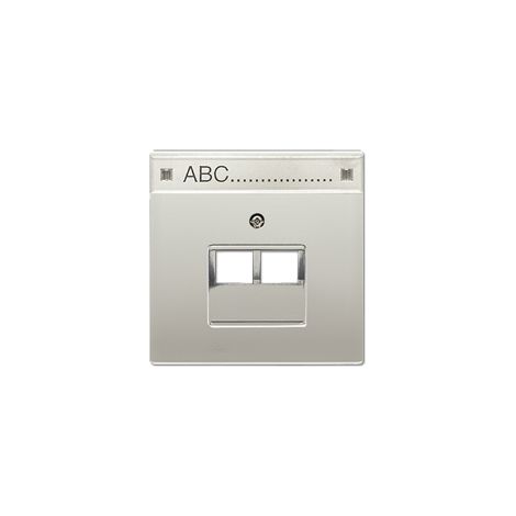 Jung Copertura per scatole di connessione IAE/UAE, 2 x 8 poli, con campo di scrittura, Serie LS, acciaio inox ES 2969-2 NAUA