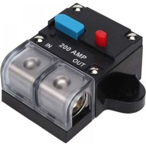 Audio Circuit Breaker, 200A Resettable Car Fuse Reset Button Circuit Breaker Self-Recovery Circuit Breaker for Audio Protection and Amplifiers (1/4)