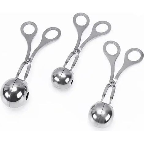 3 pièces - Machine à boulettes de viande - Pinces à boulettes - Acier inoxydable - Moule à boulettes - Cuillère à boulettes - Ustensile de cuisine - Préparation facile (1/5)