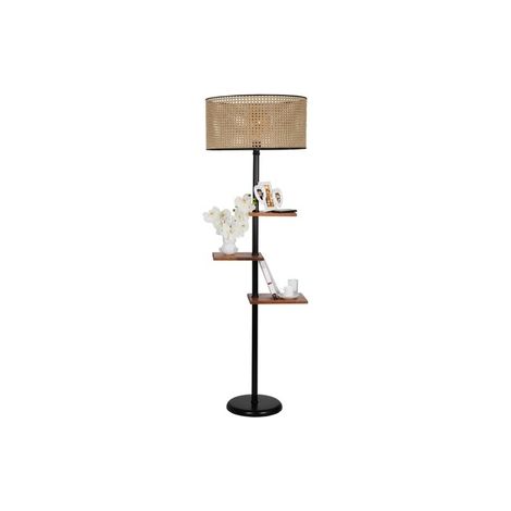 Lámpara de pie con metal , negro

marrón, 45x45x170, casquillo E 27 Max 60 W