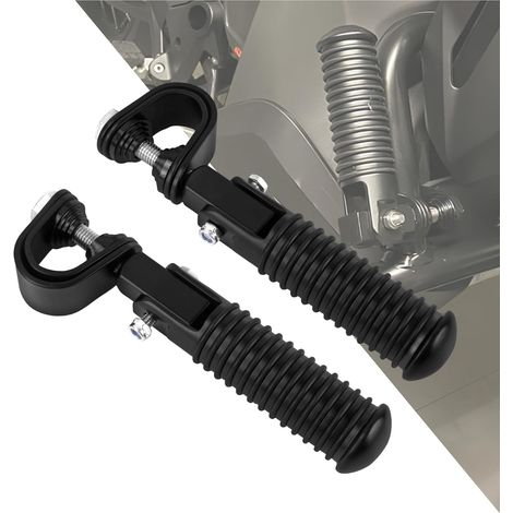Repose-pieds universels pour moto 2,5 cm 3,2 cm Highway Crash Bar Repose-pieds pour Softail Touring Noir (1/5)