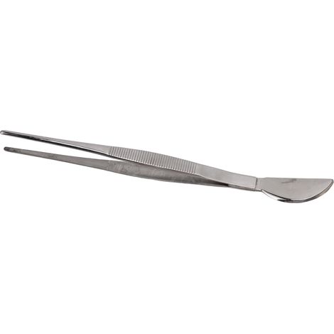 Pince à bonsaï en acier inoxydable, longue pince avec spatule en forme de croissant de lune pour ameublir la terre et tailler l'herbe en pot.