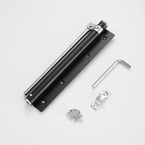 Automatischer Türschließer, automatischer Türschließer für den Wohnbereich, einflügeliger, federbelasteter automatischer Türschließer (schwarz) (1/4)