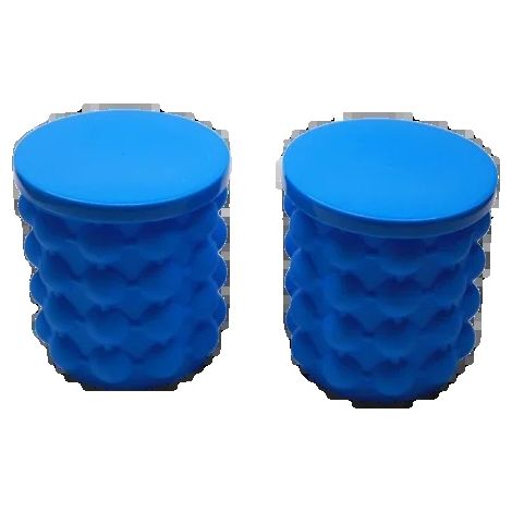 Stampo per ghiaccio, design in silicone di grandi dimensioni, portatile e facile da usare, 2 pezzi, blu (1/2)