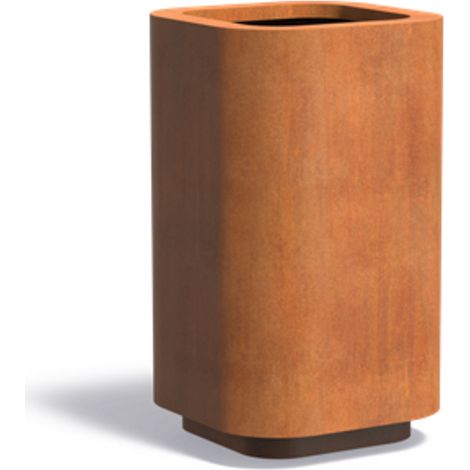 Adezz Rohin aus Corten-Stahl Pflanzgefäß Pflanzkübel Blumentopf 70x70x120 cm