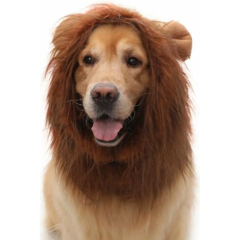 Disfraz de león para mascotas marrón L x 3 modelo 9