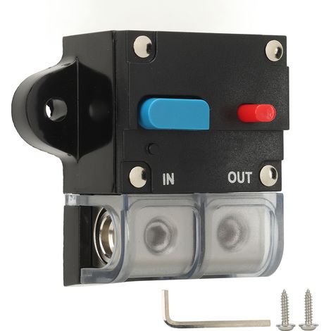 Disjoncteur réarmable DC24V, bouton de réinitialisation manuel résistant aux hautes températures pour voitures, navires, bateaux RV 150A (1/5)