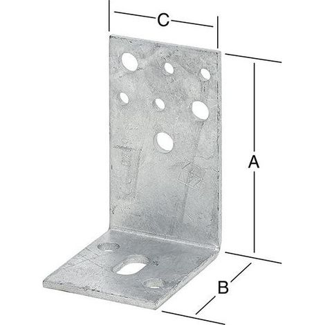 Quadrato 70x60x110mm in acciaio, zincato caldo, pesante (1/2)
