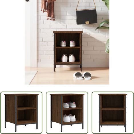 Holzschrank -  Schuhregal Braun Eichen-Optik 38x35x50 cm Holzwerkstoff (1/5)