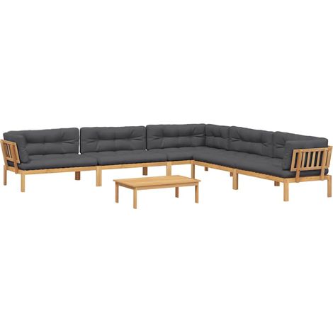 Maison Exclusive - 6-tlg. Garten-Sofagarnitur aus Paletten mit Ki (1/5)