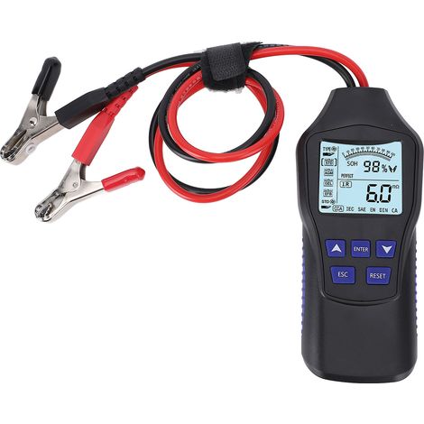 Ortviai Testeur de Batterie Automobile 12 V / 24 V avec Écran LCD, Test de Charge et d’Alternateur pour Voiture, Moto, Camion, Bateau (1/5)