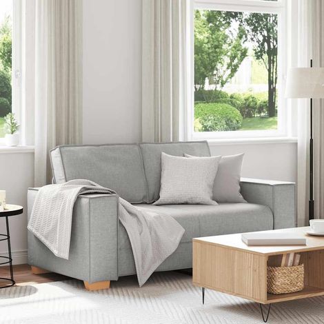 vidaXL Canapé 2 places Gris nuage 160x78x84 cm Tissu (1/5)