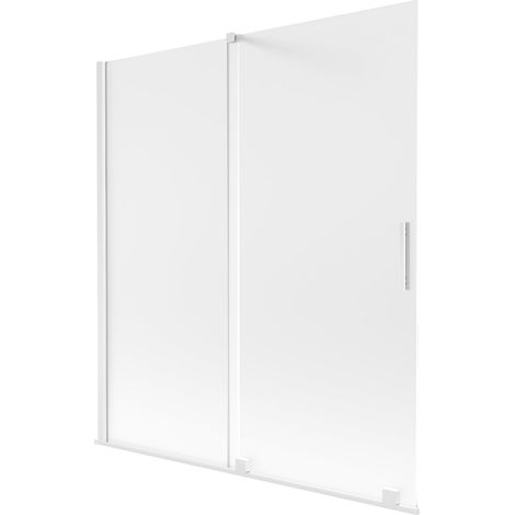 Mexen Velar mampara de ducha de 2 hojas corredera 150 x 150 cm, escarchado, blanco - 896-150-000-31-20 (1/2)