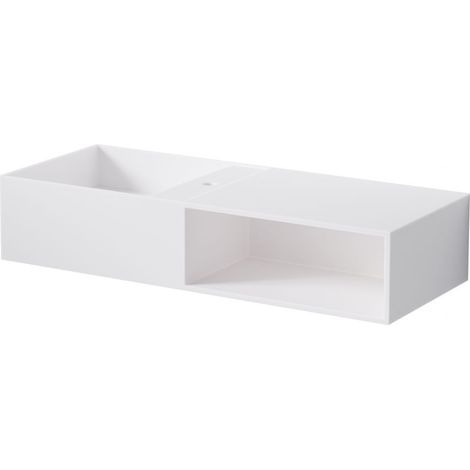 Steinberg Serie 443 Lavabo mural, con compartimento abierto a la