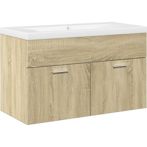 Maison Exclusive - Waschbeckenunterschrank mit Einbaubecken Sonom