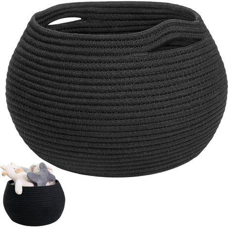 Panier Tressé, Corbeille Rangement Pour Salle, Petit Panier De Rangement, Corbeille Rangement Panier, Rangement Tressés En Coton pour Chambre, Salle de Bain, Cuisine, Salle D'étude, Bureau