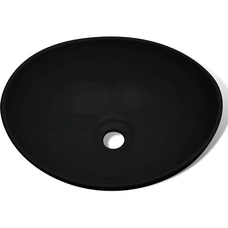 Keramik Waschbecken 40 x 33 cm Schwarz (1/5)