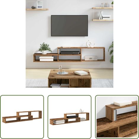 Wandmontage Fernsehständer - WandTVStand 150x25x28,5cm Holzwerkstoff (1/5)