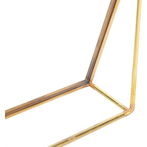 Cadre photo de bureau rétro en laiton et verre, support en métal avec bande de cuivre (46 pouces) (1/5)
