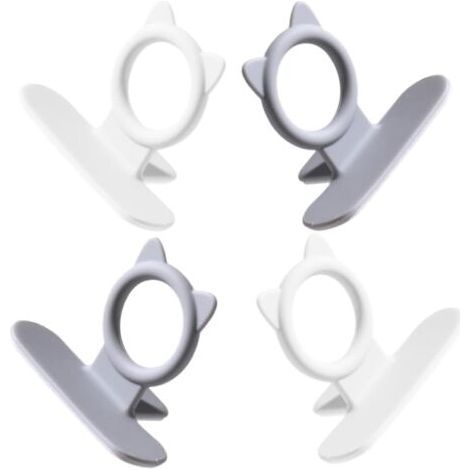 Ensemble de quatre poignées adhésives pour abattant de toilette, accessoires pratiques pour éviter le contact direct, compatibles avec différents abattants de toilette. (1/5)