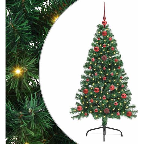 Albero di Natale  Albero natalizio  Albero festivo artificiale con luci integrate Verde 120 cm (1/5)