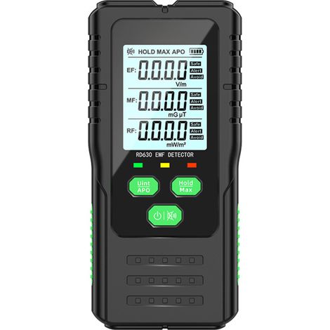 Irovami Détecteur CEM 3 en 1 – Champ électrique/magnétique/RF – Idéal pour maison, bureau, prévention (1/5)