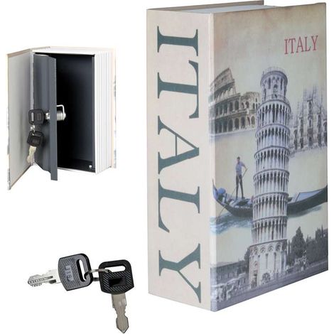Valex Cassetta Portavalori a Forma di Libro - 2 Chiavi - 180x115x55 mm