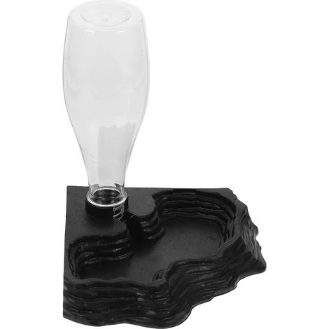 Practical and Robust Automatic Water Dispenser for Reptiles and Tortoises, Black ABS, Compact Bowl for Daily Use (1/5)