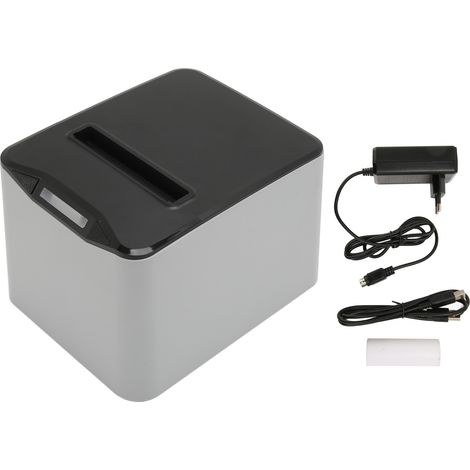 80-mm-Thermodrucker, 220–300 mm/s, USB-/LAN-Schnittstelle, ESC/POS-kompatibel, für Versandetiketten, 100–240 V mit EU-Stecker