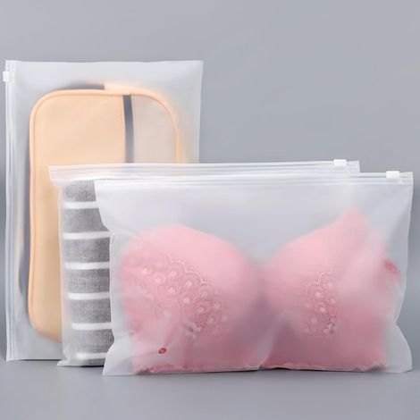 Suitcase Storage Bag, 50 Pieces 30 x 20 cm Travel Storage Pouch, Frosted Travel Zipper Bag for Storing Clothes, Underwear, Shoes (with Ventilation Holes) (1/5)