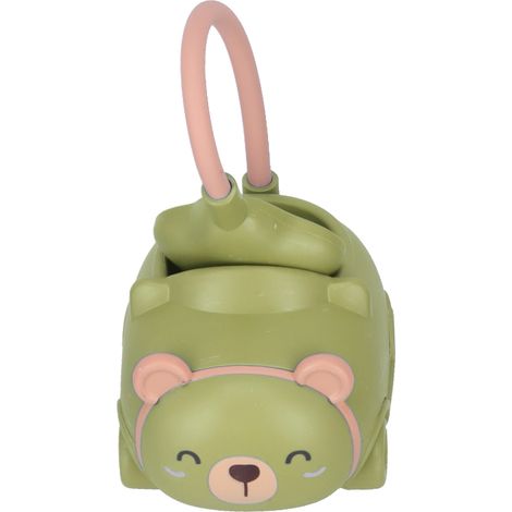 Lampe LED pliante rechargeable, lampe de bureau protectrice pour les yeux, veilleuse rechargeable USB + pot à crayons, lumière blanc chaud, pile intégrée incluse, lampe ours YC6604, vert (1/5)