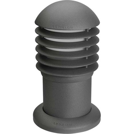 LedsC4 Balizas - Baliza de Exterior LED 15W. Diámetro 17cm. Estructura de Aluminio. Uso Exterior IP66. Color Gris