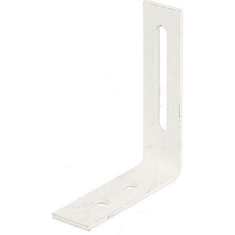 Équerre réglable – avec trou oblong – Plastifiée blanche – 65 x 80 x 20 mm – Marque Alberts