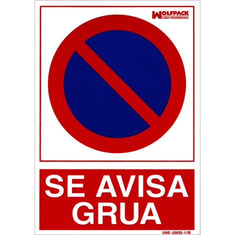 Panneau de signalisation Wolfpack prohibited parking plastique 21x30 cm (1/2)