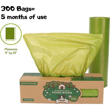 un Rouleau De 300 Sacs Biodgradables Extractibles Pour Dchets D'animaux De Compagnie, Sacs Pour Ramasser Les Crottes De Chien, Sacs Pour Ramasser