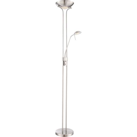 Lámpara de pie LED Olimpia II Níquel (18W+5W)