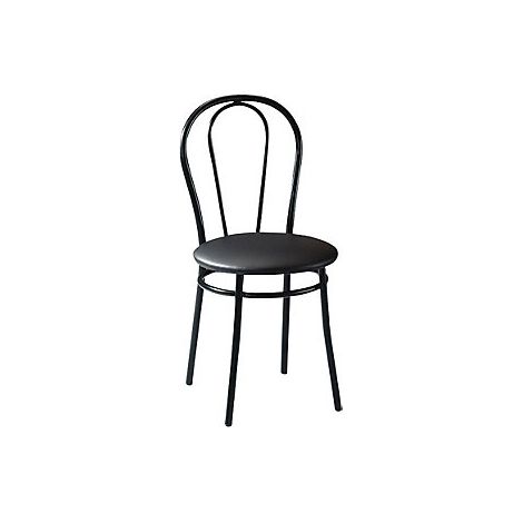 Silla de bar asiento acolchado vinilo/negro UE 2 unid