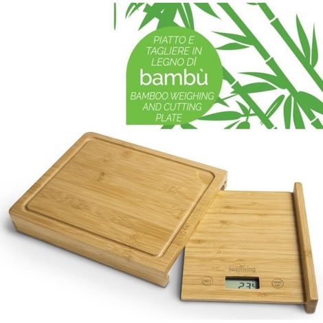 Bilancia da Cucina Digitale in Bamboo con Tagliere Max 5 Kg Innoliving (1/2)