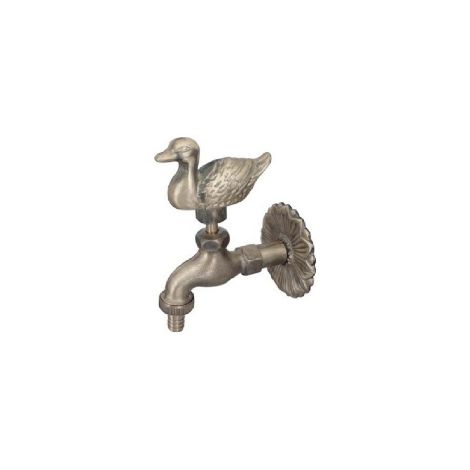 Robinet a' vis canard en laiton artistique Domus pour fontaines raccord male 1/2 "avec raccord de tuyau (1/2)