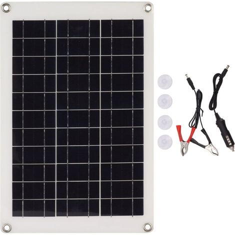Kit de panneau solaire polycristallin 20W panneau de charge photovoltaïque flexible avec double interface USB (1/4)
