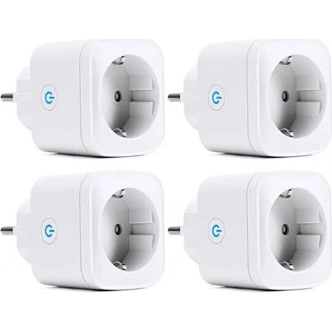 Multiprise Connectée - 4 Prises - Compatible Alexa et Google Home - Étanche IP44 - Type F