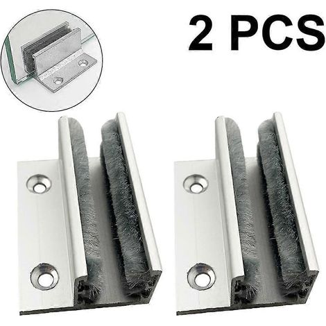 2 supports de porte coulissante en verre de type F butée de porte automatique séquenceur en U pour porte coulissante 7668 (1/4)