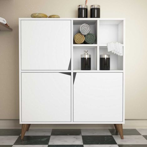 Armoire polyvalente blanche Vivaly 100cm (1/4)