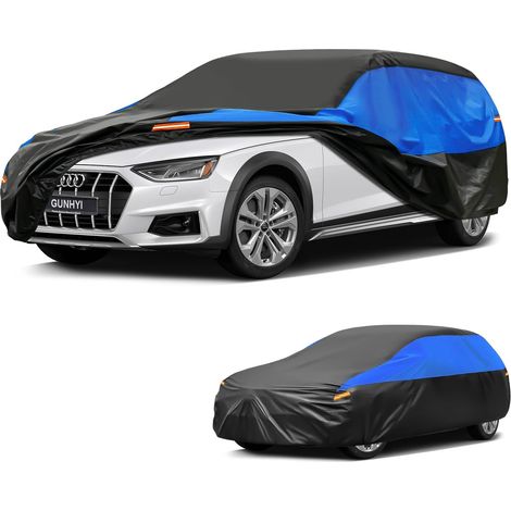 Housse Voiture Imperméable Respirante, Bâche pour Audi A4 S4 RS4 Avant Allroad, Noir Bleu Bâche de Voiture Complète pour la Pluie Soleil Poussière Protection et Doublure.,Convient pour Audi A4 Avant (1/5)