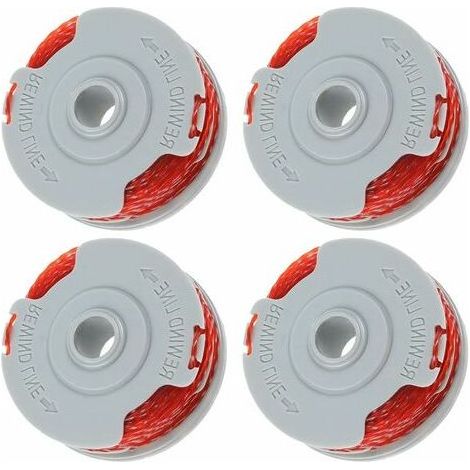 Paquete de 4 carretes de hilo para desbrozadora Flymo FLY021 Carrete de repuesto para desbrozadora Flymo de 36 pies/1,5 mm